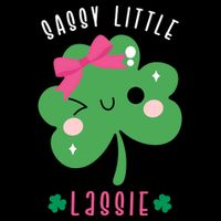 St Patricks Day Sassy Little Lassie Cute Funny Drawstring Bag