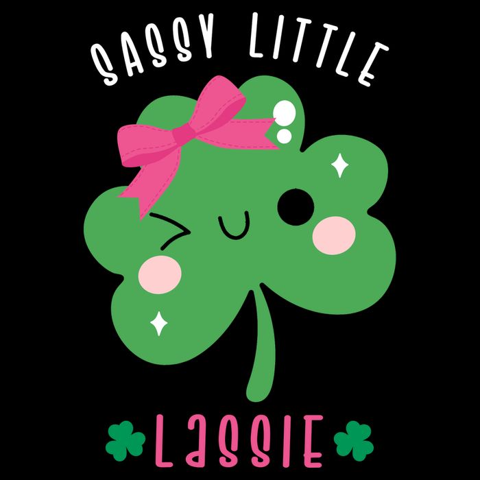 St Patricks Day Sassy Little Lassie Cute Funny Drawstring Bag