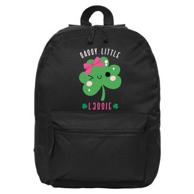 St Patricks Day Sassy Little Lassie Cute Funny 16 in Basic Backpack