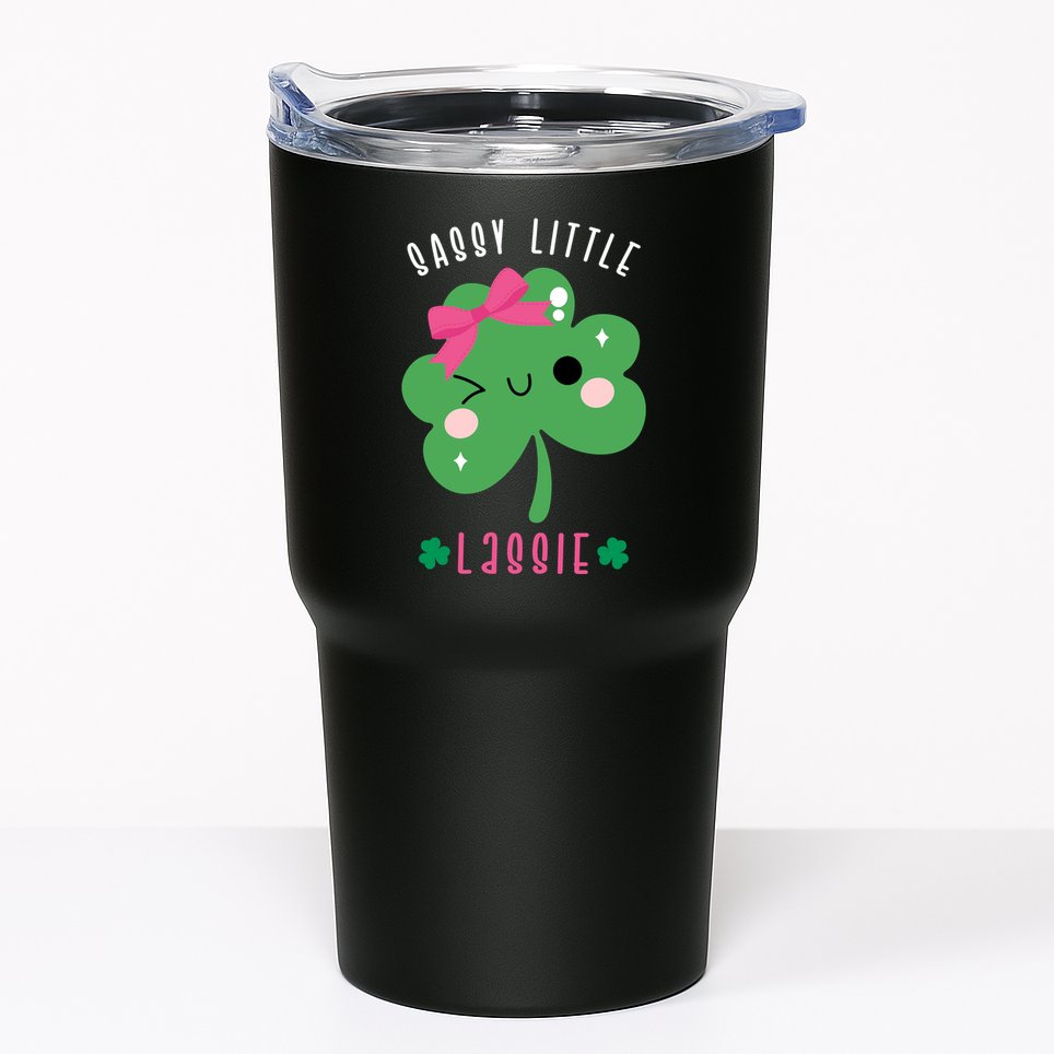 St Patricks Day Sassy Little Lassie Cute Funny Tumbler