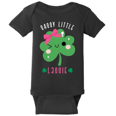 St Patricks Day Sassy Little Lassie Cute Funny Baby Bodysuit