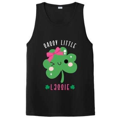 St Patricks Day Sassy Little Lassie Cute Funny PosiCharge Competitor Tank