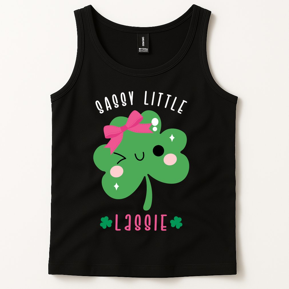 St Patricks Day Sassy Little Lassie Cute Funny Tank Top