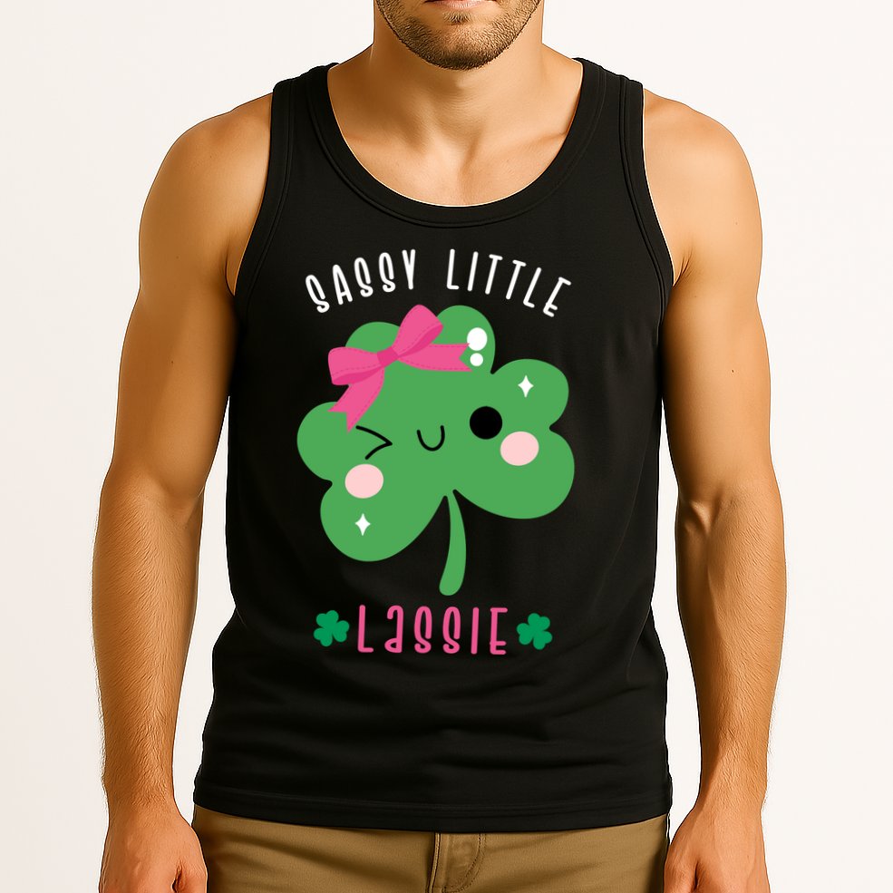 St Patricks Day Sassy Little Lassie Cute Funny Tank Top