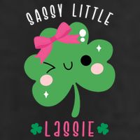 St Patricks Day Sassy Little Lassie Cute Funny Golf Towel