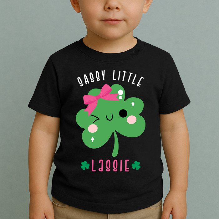 St Patricks Day Sassy Little Lassie Cute Funny Toddler T-Shirt
