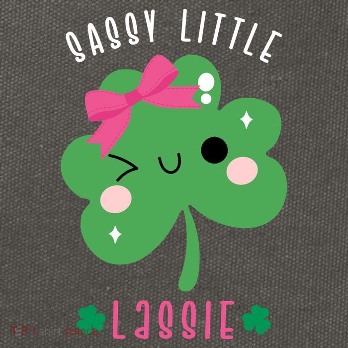 St Patricks Day Sassy Little Lassie Cute Funny Cotton Canvas Backpack