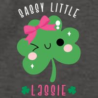 St Patricks Day Sassy Little Lassie Cute Funny Vector Backpack