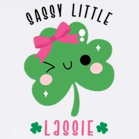 St Patricks Day Sassy Little Lassie Cute Funny Garment-Dyed Sweatshirt