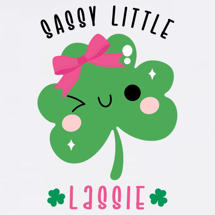 St Patricks Day Sassy Little Lassie Cute Funny Garment-Dyed Sweatshirt