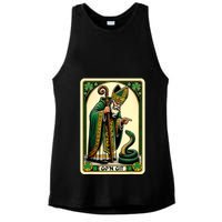 St Patricks Day Tarot Card GoN Git Funny St Patrick Ladies PosiCharge Tri-Blend Wicking Tank