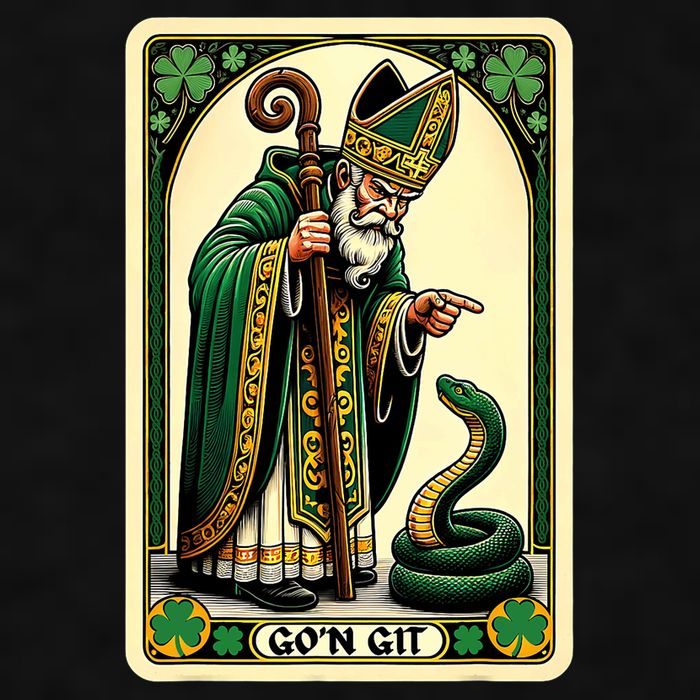 St Patricks Day Tarot Card GoN Git Funny St Patrick Ladies PosiCharge Tri-Blend Wicking Tank