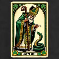 St Patricks Day Tarot Card GoN Git Funny St Patrick Cool Comfort Performance Bucket Hat