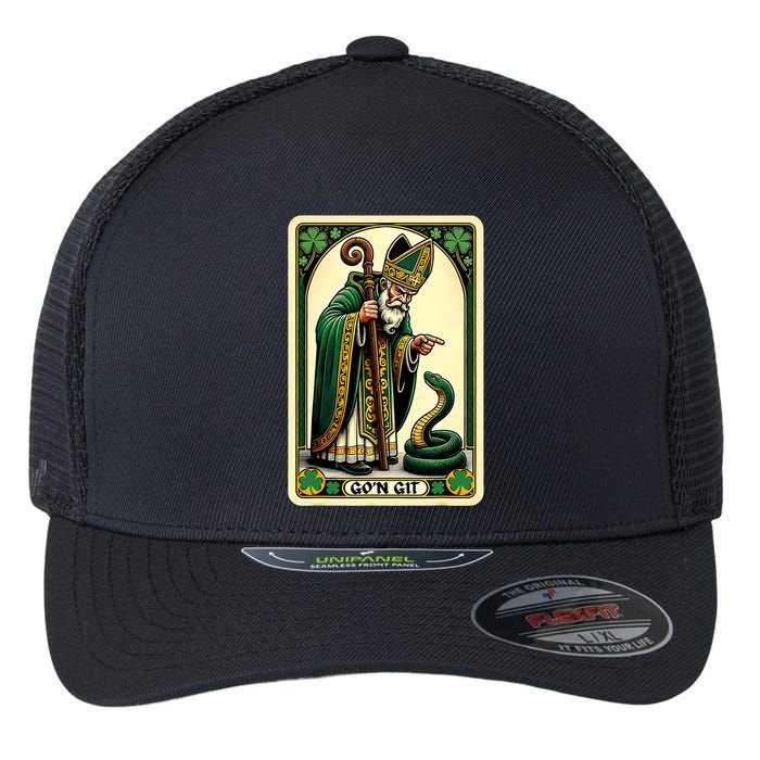 St Patricks Day Tarot Card GoN Git Funny St Patrick Flexfit Unipanel Trucker Cap