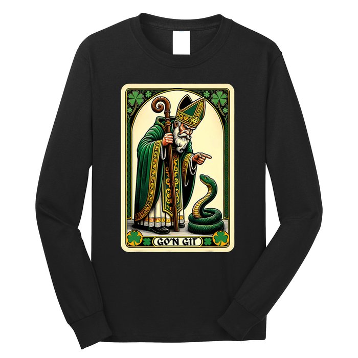 St Patricks Day Tarot Card GoN Git Funny St Patrick Long Sleeve Shirt
