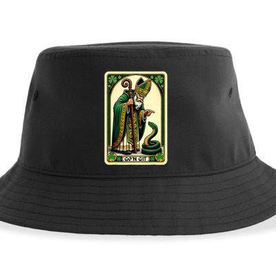 St Patricks Day Tarot Card GoN Git Funny St Patrick Sustainable Bucket Hat