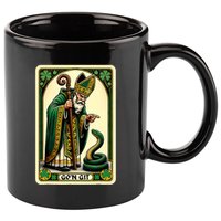 St Patricks Day Tarot Card GoN Git Funny St Patrick 11oz C Handle Ceramic Mug