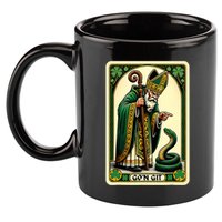 St Patricks Day Tarot Card GoN Git Funny St Patrick 11oz C Handle Ceramic Mug