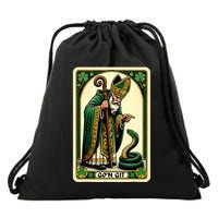 St Patricks Day Tarot Card GoN Git Funny St Patrick Drawstring Bag