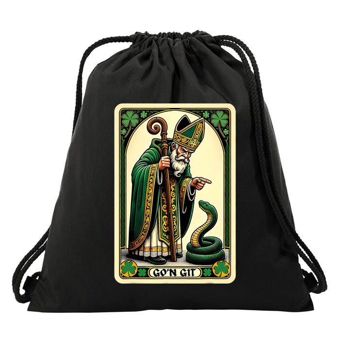 St Patricks Day Tarot Card GoN Git Funny St Patrick Drawstring Bag