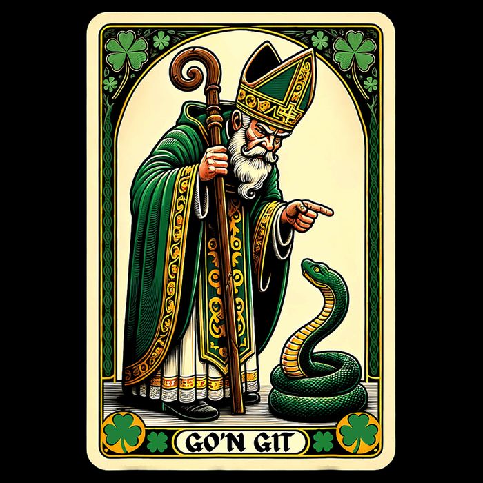 St Patricks Day Tarot Card GoN Git Funny St Patrick Drawstring Bag