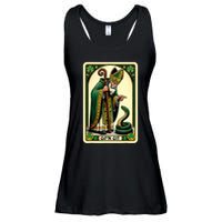 St Patricks Day Tarot Card GoN Git Funny St Patrick Ladies Essential Flowy Tank
