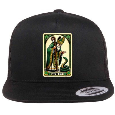 St Patricks Day Tarot Card GoN Git Funny St Patrick Flatbill Hat