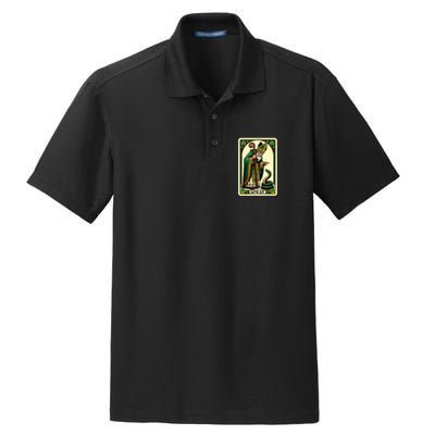 St Patricks Day Tarot Card GoN Git Funny St Patrick Dry Zone Grid Polo