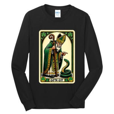 St Patricks Day Tarot Card GoN Git Funny St Patrick Tall Long Sleeve T-Shirt