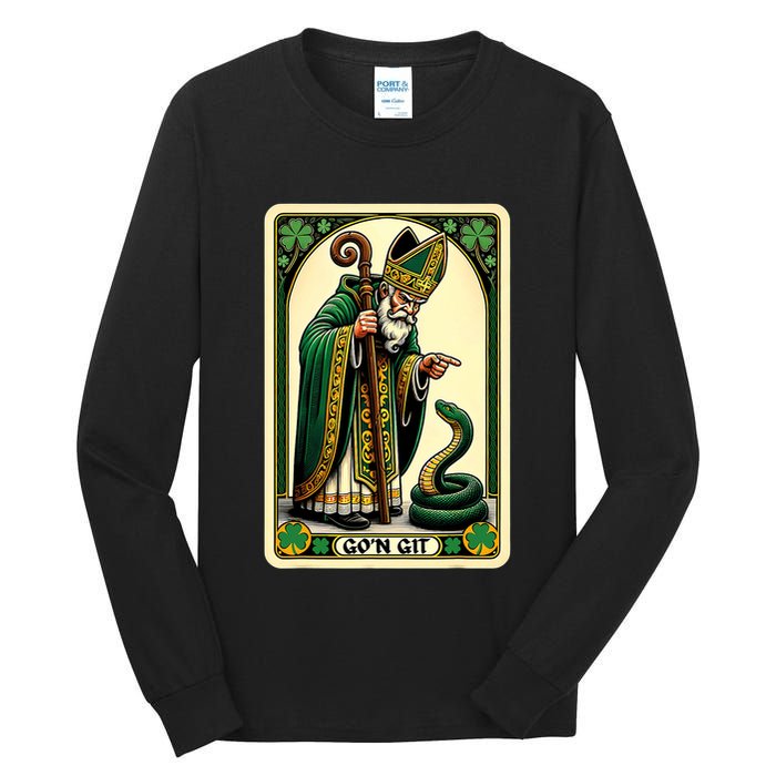 St Patricks Day Tarot Card GoN Git Funny St Patrick Tall Long Sleeve T-Shirt