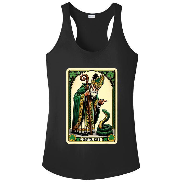 St Patricks Day Tarot Card GoN Git Funny St Patrick Ladies PosiCharge Competitor Racerback Tank