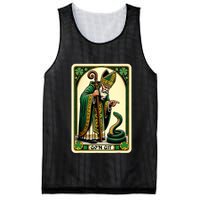 St Patricks Day Tarot Card GoN Git Funny St Patrick Mesh Reversible Basketball Jersey Tank