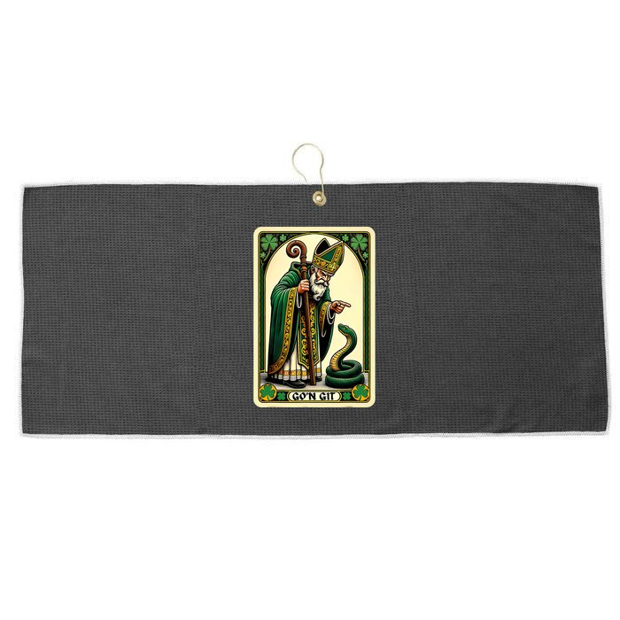 St Patricks Day Tarot Card GoN Git Funny St Patrick Large Microfiber Waffle Golf Towel