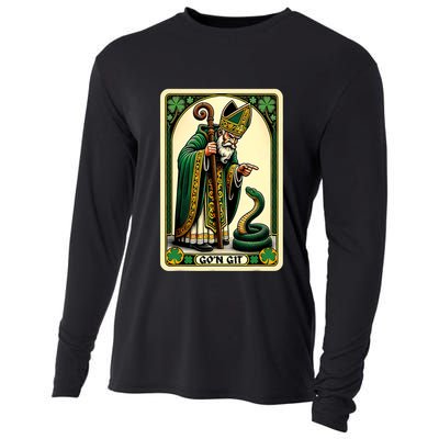 St Patricks Day Tarot Card GoN Git Funny St Patrick Cooling Performance Long Sleeve Crew