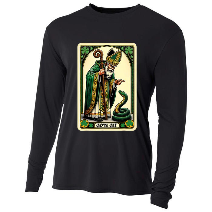 St Patricks Day Tarot Card GoN Git Funny St Patrick Cooling Performance Long Sleeve Crew