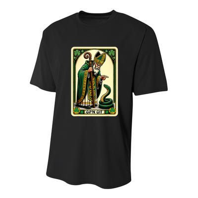 St Patricks Day Tarot Card GoN Git Funny St Patrick Youth Performance Sprint T-Shirt