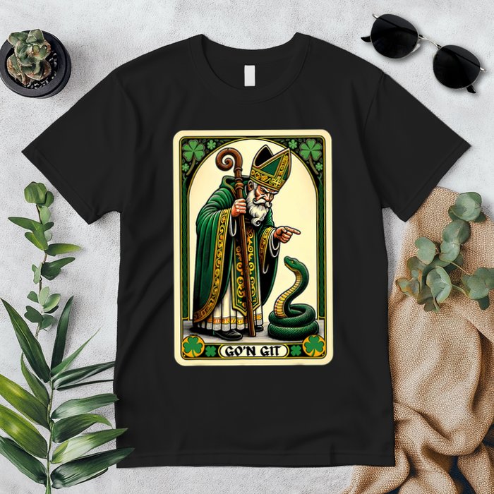St Patricks Day Tarot Card GoN Git Funny St Patrick Premium T-Shirt