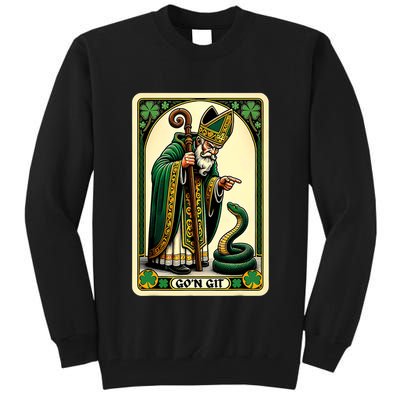 St Patricks Day Tarot Card GoN Git Funny St Patrick Tall Sweatshirt