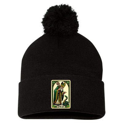 St Patricks Day Tarot Card GoN Git Funny St Patrick Pom Pom 12in Knit Beanie