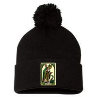 St Patricks Day Tarot Card GoN Git Funny St Patrick Pom Pom 12in Knit Beanie