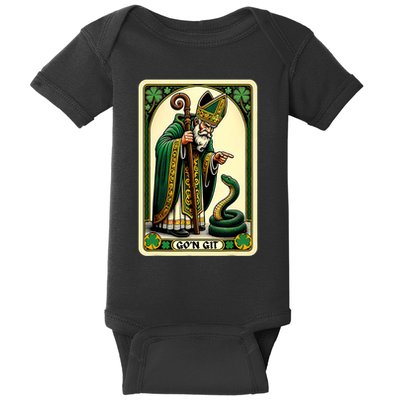 St Patricks Day Tarot Card GoN Git Funny St Patrick Baby Bodysuit