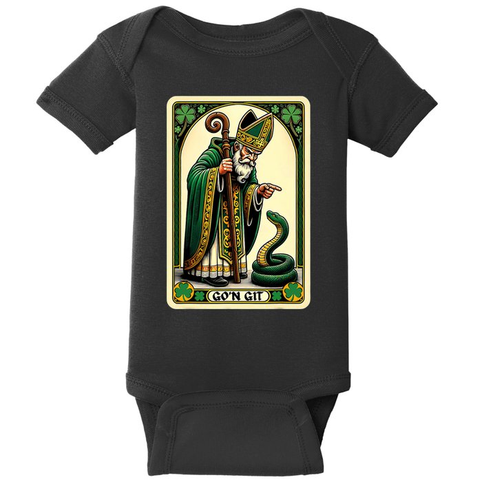 St Patricks Day Tarot Card GoN Git Funny St Patrick Baby Bodysuit
