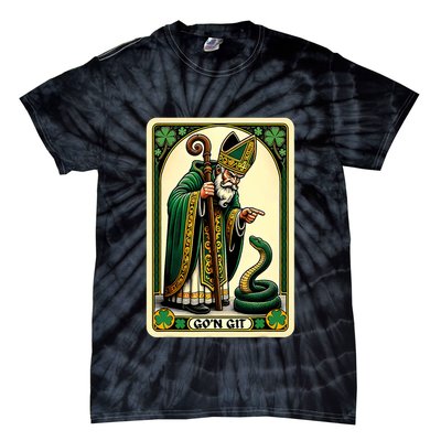 St Patricks Day Tarot Card GoN Git Funny St Patrick Tie-Dye T-Shirt