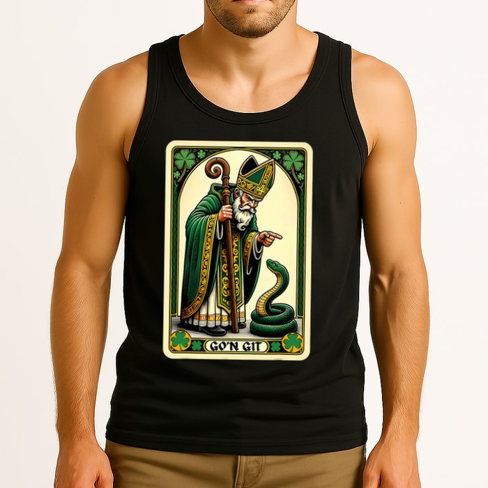 St Patricks Day Tarot Card GoN Git Funny St Patrick Tank Top