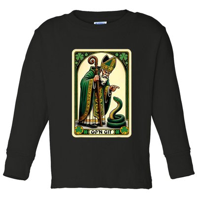 St Patricks Day Tarot Card GoN Git Funny St Patrick Toddler Long Sleeve Shirt
