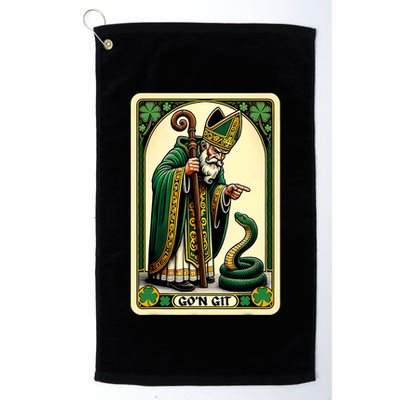 St Patricks Day Tarot Card GoN Git Funny St Patrick Golf Towel