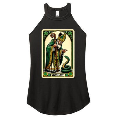 St Patricks Day Tarot Card GoN Git Funny St Patrick Women's Perfect Tri Rocker Tank