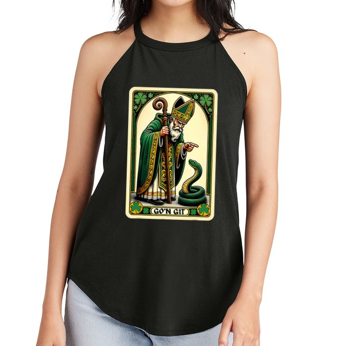 St Patricks Day Tarot Card GoN Git Funny St Patrick Women's Perfect Tri Rocker Tank