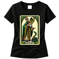 St Patricks Day Tarot Card GoN Git Funny St Patrick Womens T-Shirt