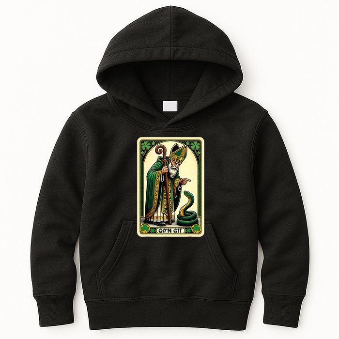 St Patricks Day Tarot Card GoN Git Funny St Patrick Kids Hoodie